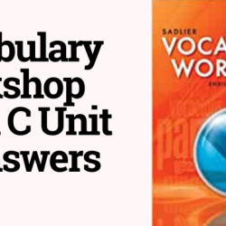 Vocabulary workshop unit 6 level c