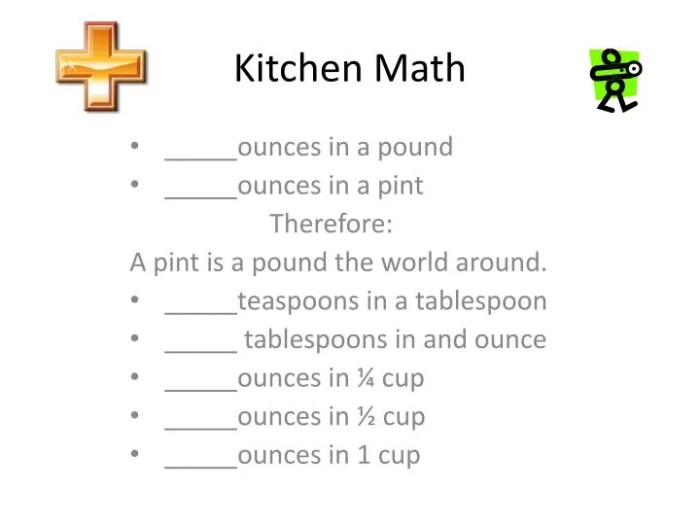 Kitchen math mystery picture answer key