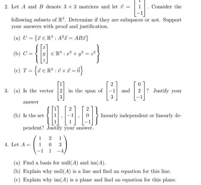 Subsets subspaces