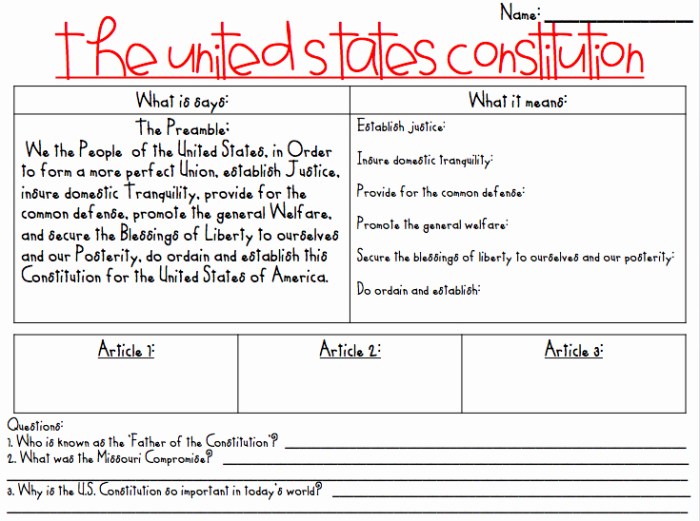 The birth of the constitution compromise worksheet answers